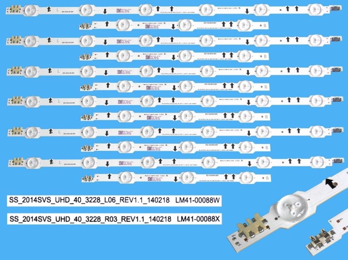 LED podsvit sada Samsung BN96-32174A a BN96-32175A - 12 pásků 837mm D-LED