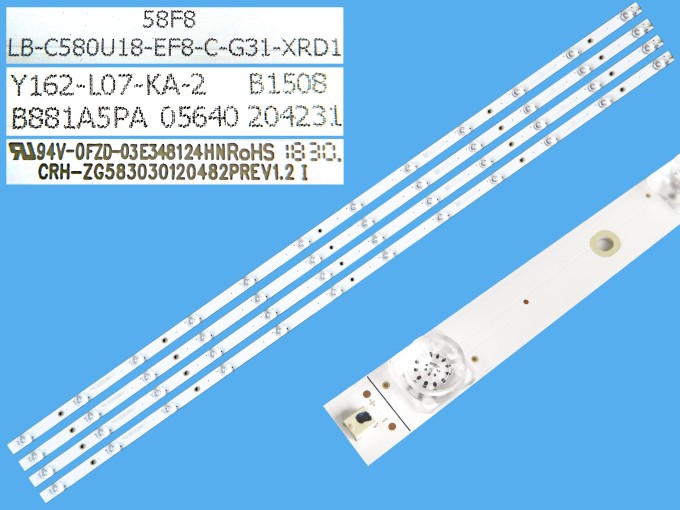 LED podsvit 1148mm pro LCD TV ChangHong 58F8 - sada 4 kusů