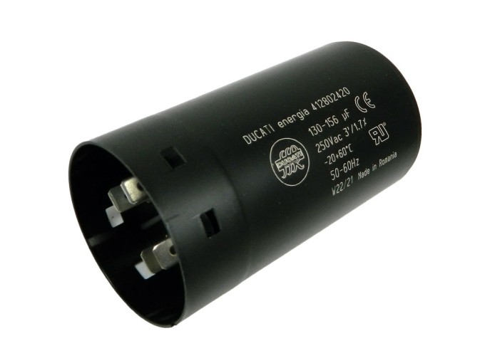 Rozběhový kondenzátor 130-156uF / 250V s konektory