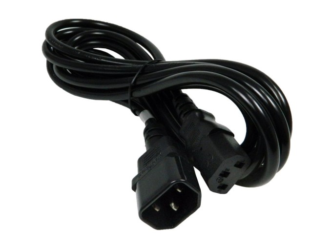 Napájecí prodlužovací kabel 2m IEC C13/C14