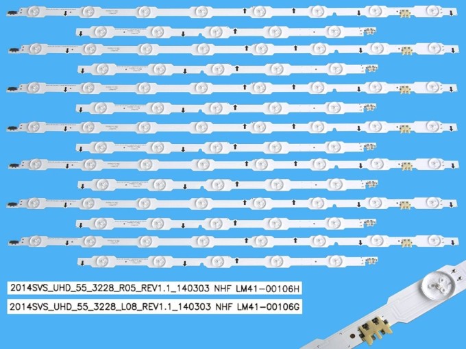 LED podsvit pro Samsung 55HU69 - sada 14 pásků BN96-32182A, BN96-32183A, LM41-00106G, LM41-00106H
