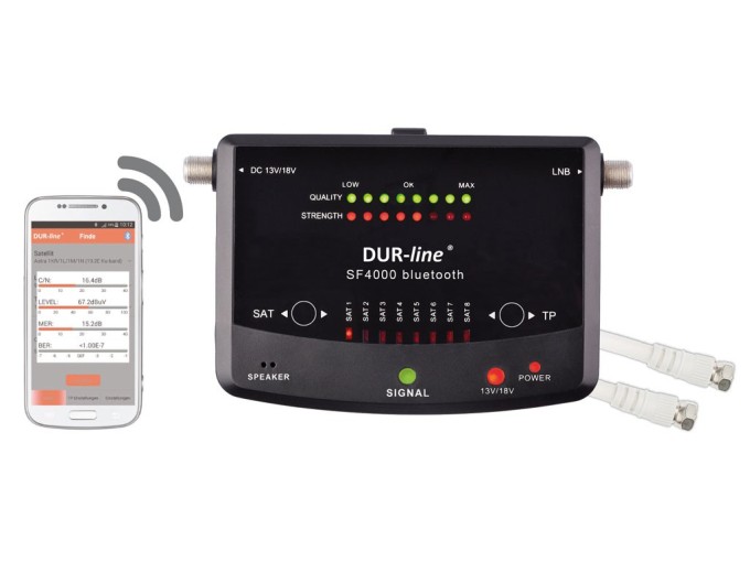 DUR-line SF 4000 BT - Měřicí přístroj a vyhledávač satelitního signálu s Bluetooth