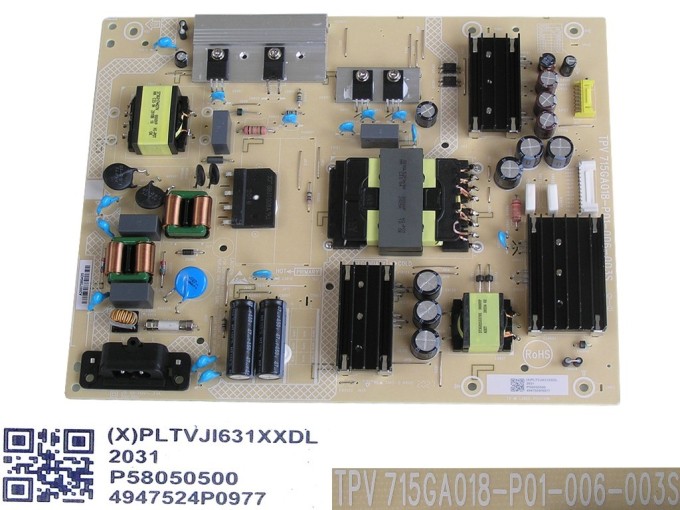 LCD modul zdroj Philips PLTVJI631XXDL - SMPS power supply board 715GA018-P01-006-003S