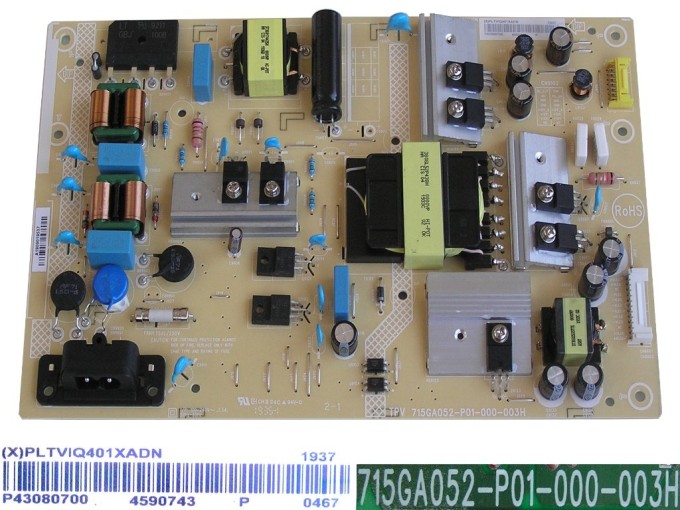 LCD modul zdroj Philips PLTVIQ401XADN - SMPS power supply board 715GA052-P01-000-003H