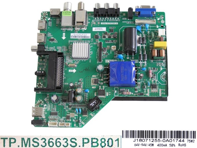 Základní deska pro LCD TV Sencor SLE40F60TCS - TP.MS3663S.PB801