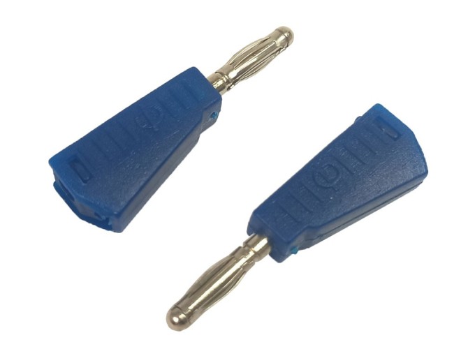 Banánek letovací se zdířkou 2ks modrý