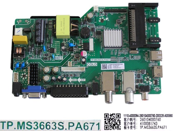 LCD modul základní deska Sencor SLE2468TCS TP.MS3663S.PA671