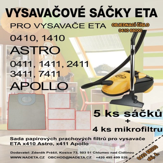 Papírové sáčky do vysavače ETA 0410-7411 a další modely