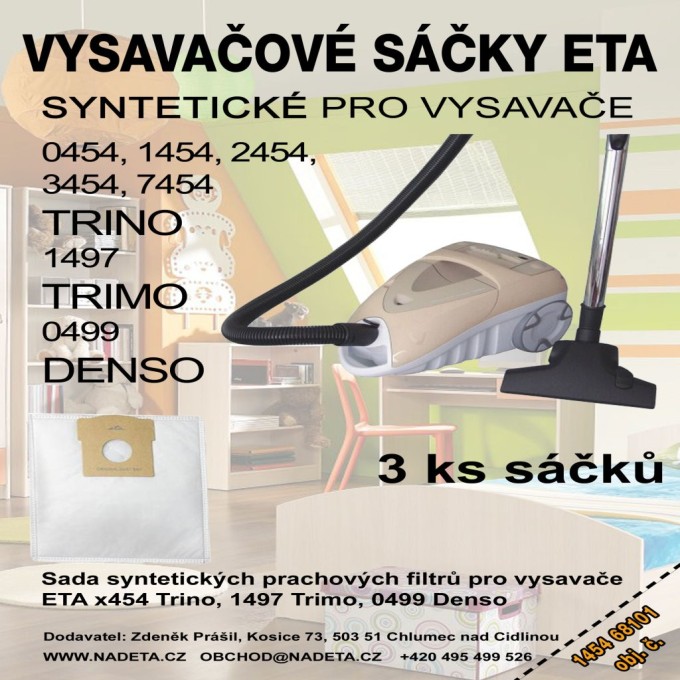 Sáčky do vysavače ETA Trino syntetické 3 ks (ETA 1454 6 8101)