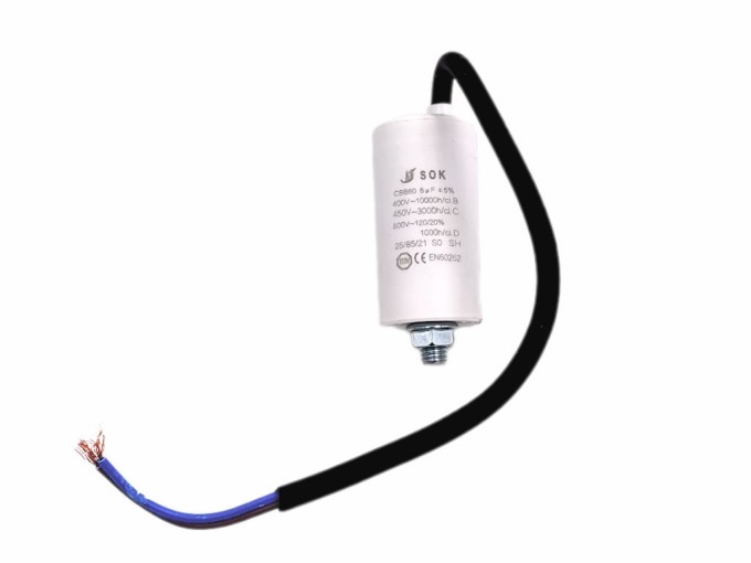 Kondenzátor rozběhový 6uF s kabelem TC886HS