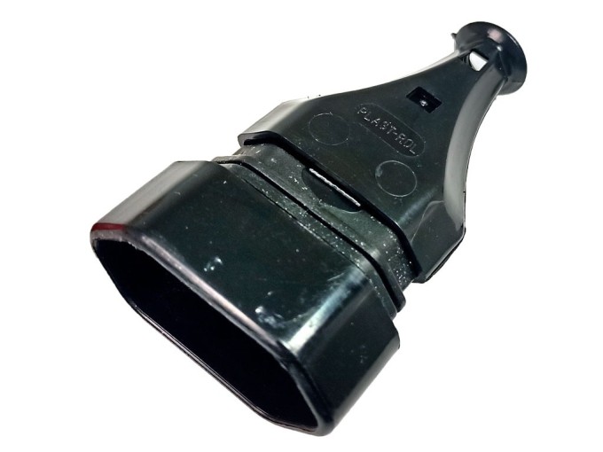 Černá dvoupólová zásuvka pro prodlužovací kabel 250V/2.5A