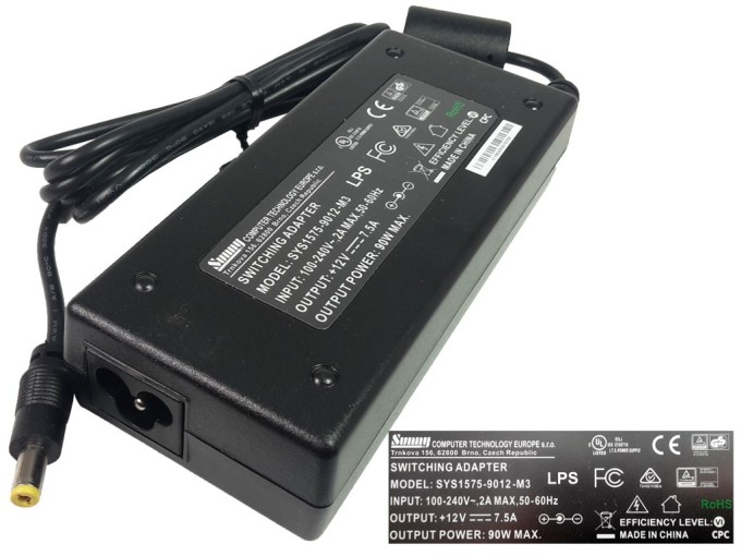 Univerzální impulzní napáječ 12V 7.5A s konektorem 5.5x2.1mm