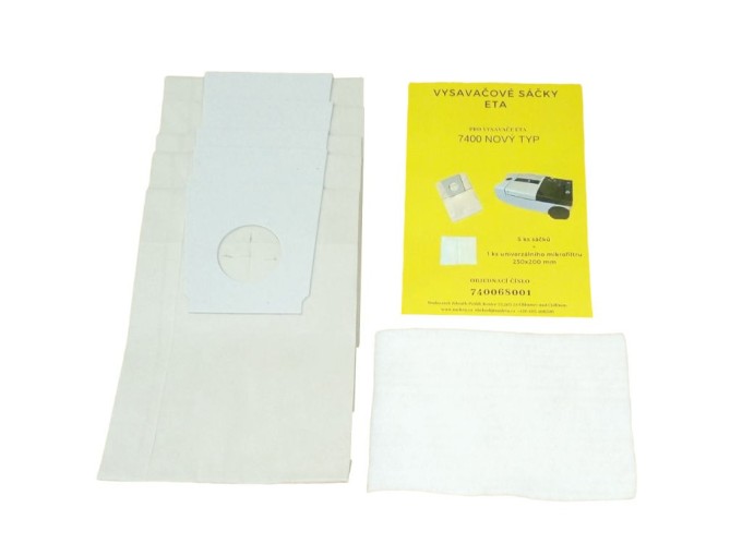 Papírové sáčky do vysavače Eta 7400 - sada 5ks + filtr