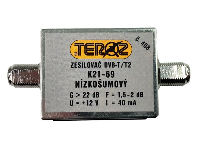 DVB-T / DVB-T2 Anténní Zesilovač 22dB TEROZ s F Konektory