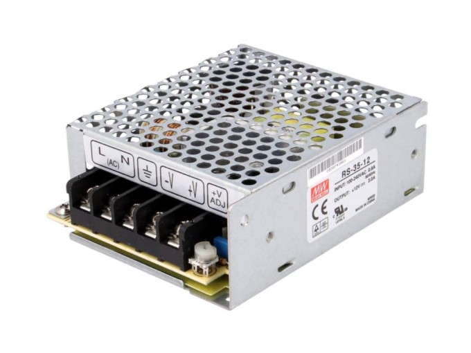 Spínaný napájecí zdroj 12V / 3A RS-35-12 MEAN WELL 36W