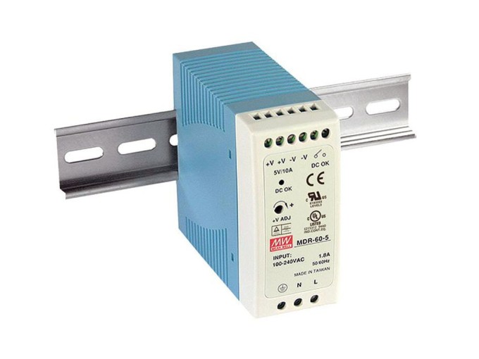 Spínaný napájecí zdroj na DIN lištu 12V 5A MDR-60-12 MEAN WELL