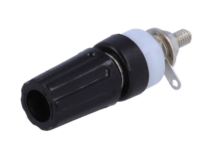 Panelová zdířka 15A - černá CL1505