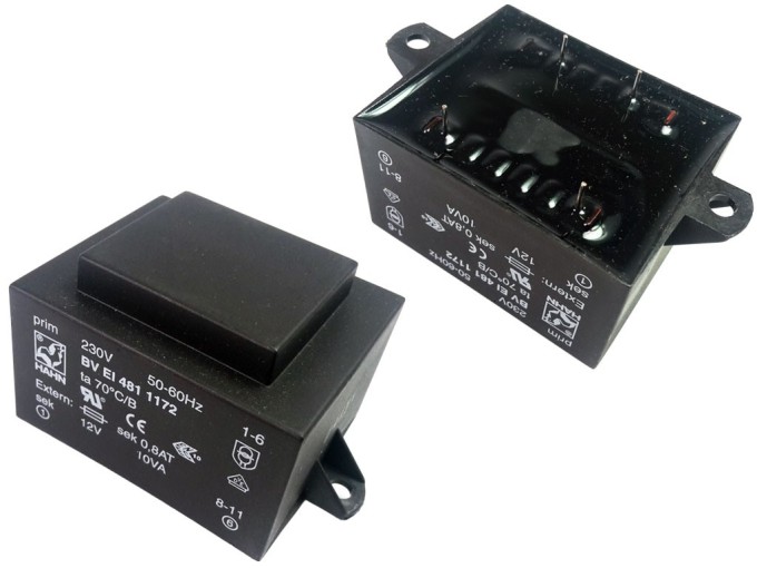 Síťový transformátor 230/12V - 10VA pro plošné spoje