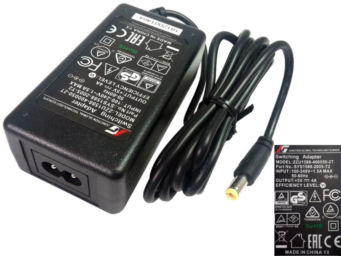 Univerzální impulzní napáječ 5V / 4A s konektorem 5,5x2,1mm