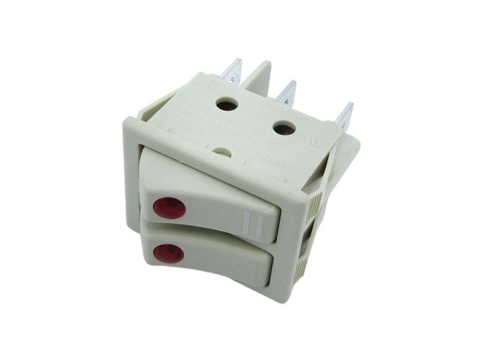 Dvojitý kolébkový vypínač KH-770925V pro olejové radiátory