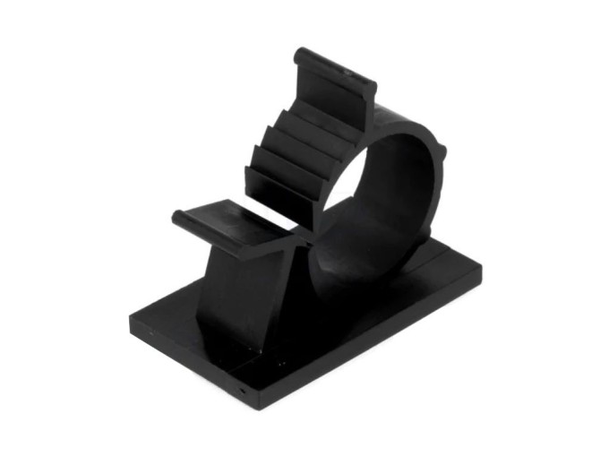 Samolepicí příchytka pro kabely průměr 16,5-20,1 mm, polyamid, černá