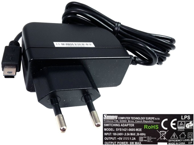 Univerzální impulzní napáječ 5V / 1.2A s mini USB konektorem