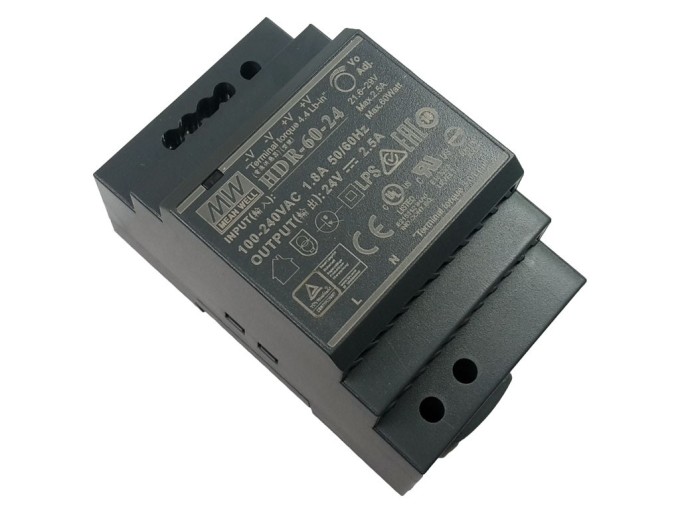 Spínaný napájecí zdroj 24V 2,5A HDR-60-24 MEAN WELL