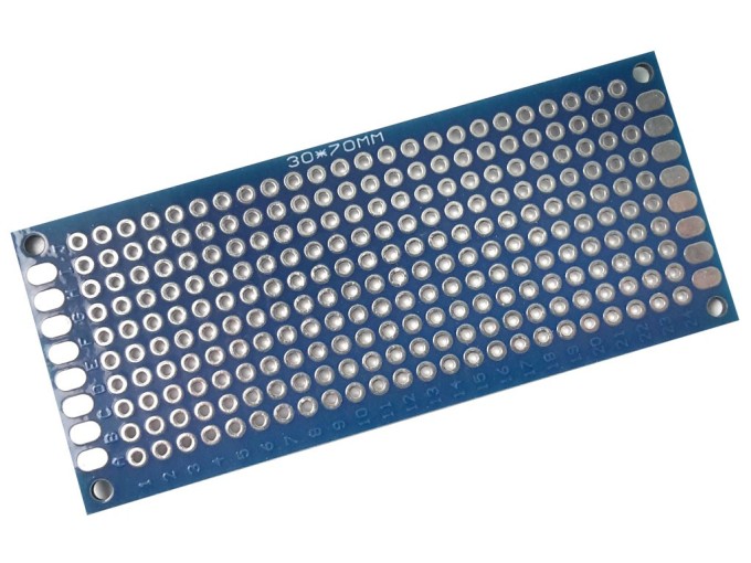 Oboustranná prototypová deska PCB 30 x 70 mm