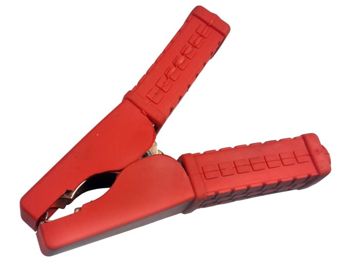 Krokosvorka Imax 100A pro autobaterie, izolovaná, červená