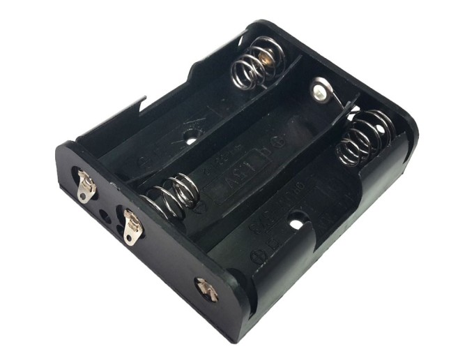 Pouzdro na baterie 3x AA s pájecími očky