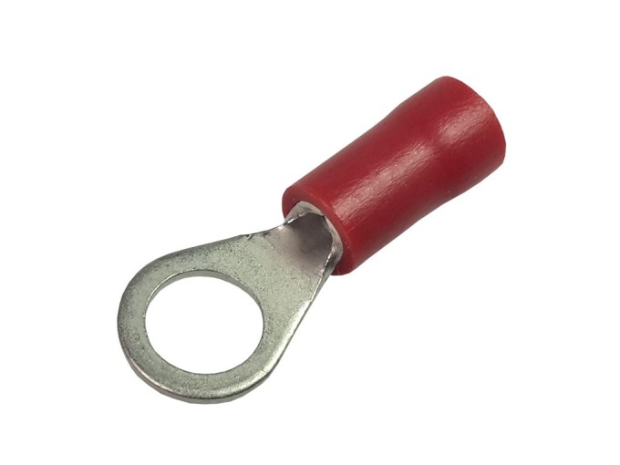 Krimpovací očko M5 červené na kabel