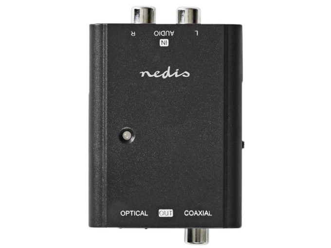 Digitální audio převodník ACON2508BK: 1x Toslink / SPDIF na 2x RCA