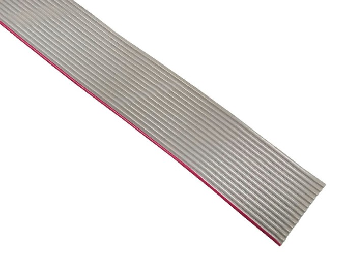 Plochý vícežilový kabel 15x28AWG, Cu, šedý, nestíněný