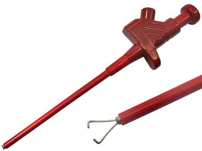 Měřicí hrot bezpečnostní pro banánek 4mm, do 1kV, červený