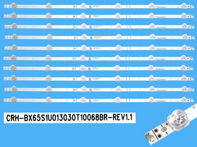 Sada LED podsvícení 612mm pro LCD TV Hisense - 10 kusů