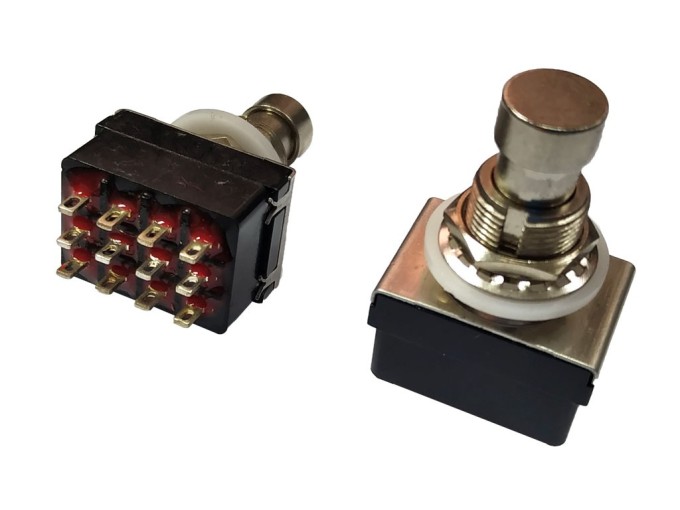 Nožní spínač PBS-24-412 250V / 2A s 4x přepínacími kontakty