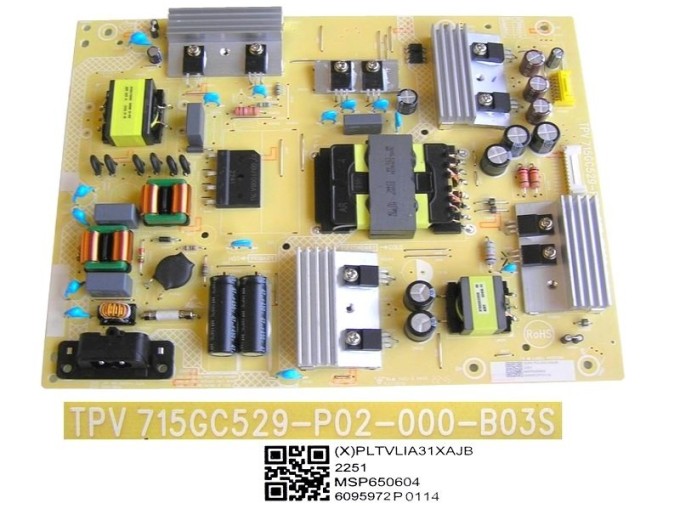 LCD modul zdroj Philips PLTVLIA31XAJB - SMPS power supply board 715GC529-P02-000-B03S