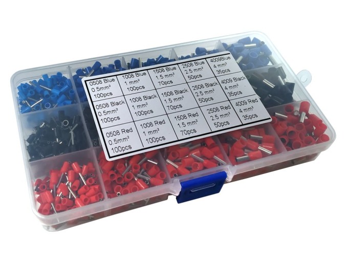 Sada krimpovacích dutinek izolovaných 0,5 - 4,0 mm²