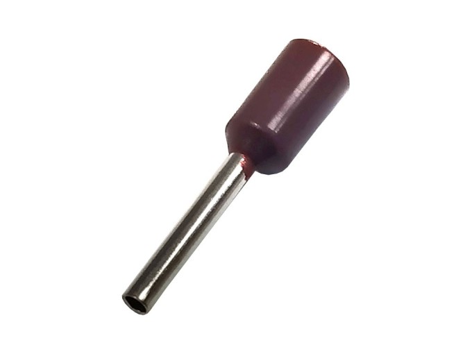 Izolovaná krimpovací dutinka 0,5 mm² - hnědá, 10 ks