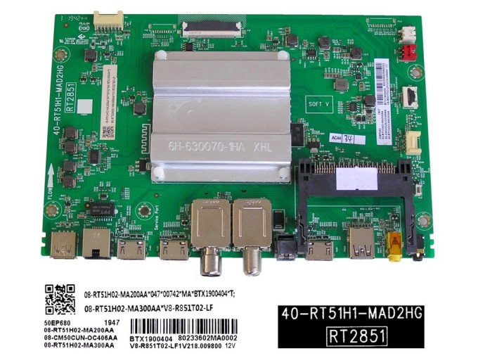 Základní deska LCD LED TCL 08-RT51H02-MA200AA / Main board 40-RT51H1-MAD2HG