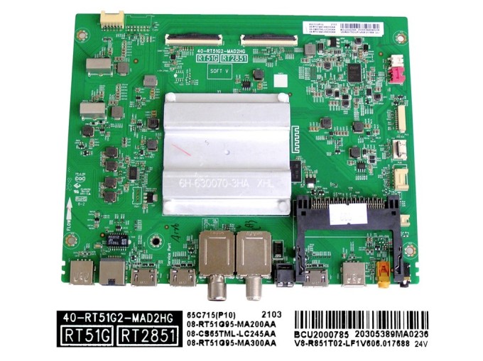 Základní deska LCD LED TCL 08-RT51G95-MA200AA / Main board assy 40-RT51G2-MAD2HG