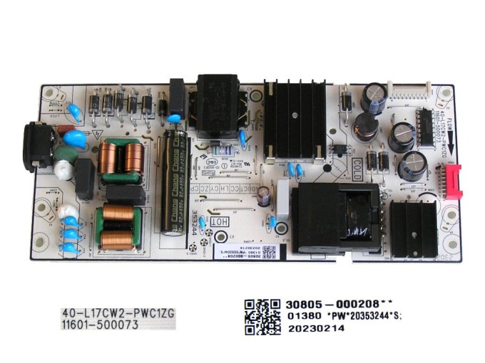 LCD zdrojová deska TCL 30805-000208 / SMPS power supply board 40-L17CW2-PWC1ZG