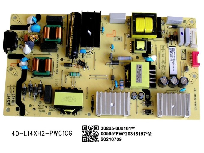 LCD zdrojová deska TCL 30805-000101 / SMPS power supply board 40-L14XH2-PWC1CG