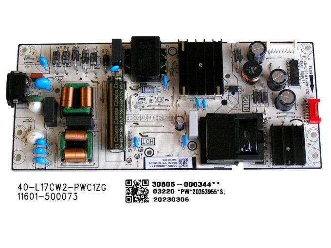 LCD modul zdroj TCL 30805-000344 - SMPS power supply board 40-L17CW2-PWC1ZG