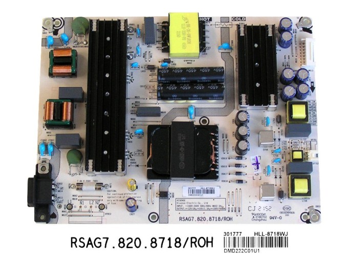 LCD modul zdroj Hisense 65A7100F a 65AE7000F - SMPS power unit RSAG7.820.8718/ROH