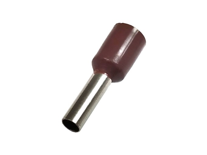 Izolovaná krimpovací dutinka 2,5 mm² - hnědá, 10 ks