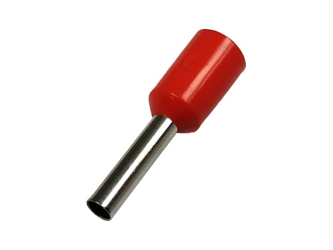 Izolovaná krimpovací dutinka červená 1,5 mm² - balení 10 ks