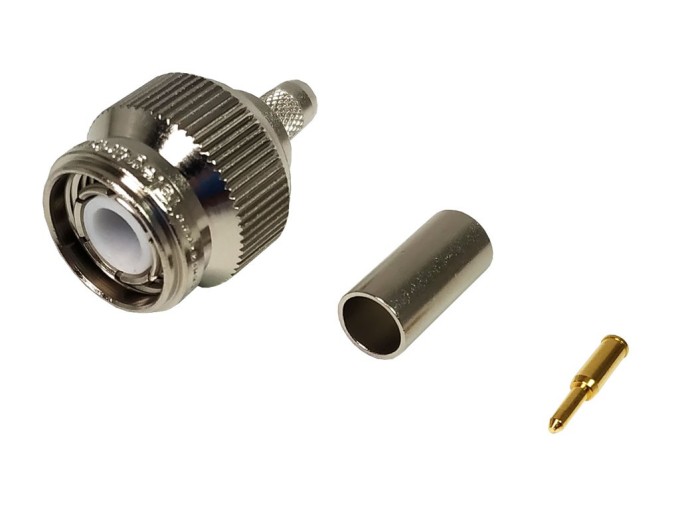 TNC 50 Ohm Konektor (M) pro RG58C/U, B9907, KX15, LMR195 - Krimpovací