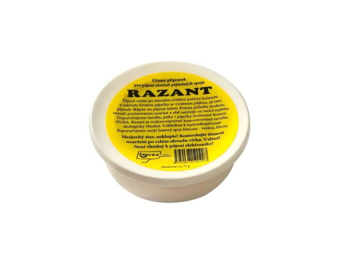 Pájecí pasta RAZANT 75g pro obtížně pájitelné spoje
