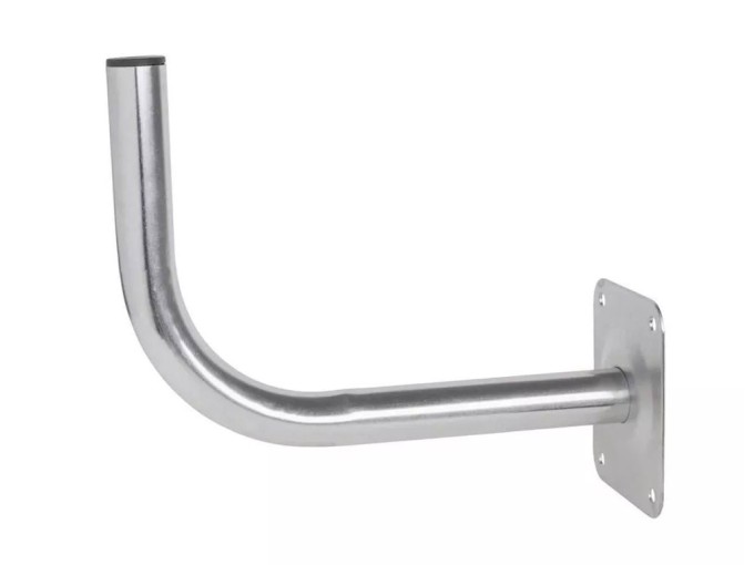 Držák antény na zeď 40 cm s plotnou 140 x 120 mm - galvanický zinek